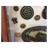 Vintage Military Pins - Patches - Goggles Diorama