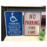 NO PARKING & Handicap Parking Signs - 12" x 18"