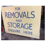 Heavy Vintage "Pickfords" 2-Sided Metal Porcelain Sign 15 5/8" x 15 5/8"