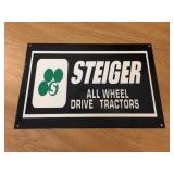 Steiger - Metal Porcelain/Enamel Sign 12" x 8" Nice