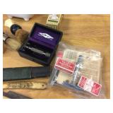 Vintage Group Shaving Razors - Blades - Brushes - Stands