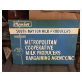 Vintage Milk Producers - Metal Sign 14" x 10"