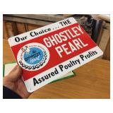 Land-O-Lakes - Ghostly Pearl - Metal Turkey Poultry Signs