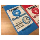 Vintage Manure Bags + Metal Tractor Sign