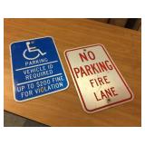 NO PARKING & Handicap Parking Signs - 12" x 18"