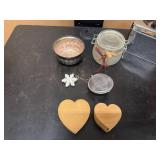 Vintage Pitchers and Containers includes Notre Dame Reed & Barton Pitcher Silver Soldered 80oz