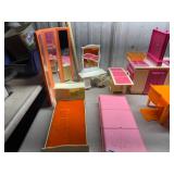 Vintage Barbie and Dollhouse Furniture and Accessories, Includes, Orange Barbie Sized Bike and Little MS Three Wheeler for Barbie