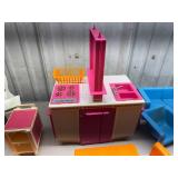 Vintage Barbie and Dollhouse Furniture and Accessories, Includes, Orange Barbie Sized Bike and Little MS Three Wheeler for Barbie