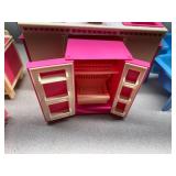 Vintage Barbie and Dollhouse Furniture and Accessories, Includes, Orange Barbie Sized Bike and Little MS Three Wheeler for Barbie