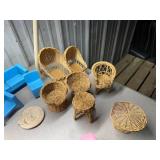 Vintage Barbie and Dollhouse Furniture and Accessories, Includes, Orange Barbie Sized Bike and Little MS Three Wheeler for Barbie