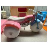 Vintage Barbie and Dollhouse Furniture and Accessories, Includes, Orange Barbie Sized Bike and Little MS Three Wheeler for Barbie