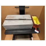 Vintage Laundry Shipping Container and Vintage American Tourist Toiletries Case