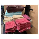 Large Lot of Bath Towels, Hand Towels and Wash Cloths