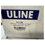Two Boxes of Uline Packing List Envelopes with American Flag 5.5" x 10"