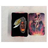 Boris Vallejo Collectible Knife in Metal Case. "Mistress of the Volcano" Kingstone Collection