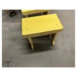 Pair of Bright Yellow Stools 15" x 8 3/4" x 32"