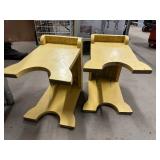Pair of Bright Yellow Stools 15" x 8 3/4" x 32"