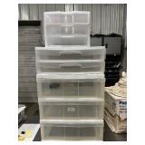 Set of Three Plastic Storage Containers