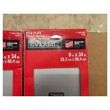 Two Everbilt Satin Aluminum Kick Plates 8" x 34"