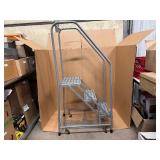 Cotterman Three Step Rolling Ladder. 350 LB Capacity