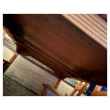 Vintage Wooden Dining Table with Four Matching Chairs