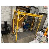 Section of Yellow Scaffold 74" W x 29" D adjustable height up to 76"