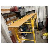Section of Yellow Scaffold 74" W x 29" D adjustable height up to 76"