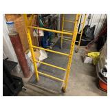 Section of Yellow Scaffold 74" W x 29" D adjustable height up to 76"