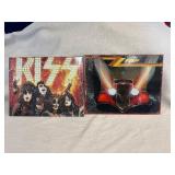 Kiss and ZZ Top Tin Signs 16" x 12.5". New in Wrap.