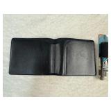 Three Unused Wallets - Leather, Aluminum and Lewis and Clark Data Block