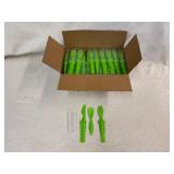 Box of Handy Plastic Silverware Set Includes fork, spoon and knife with Cover (Qty 50) Great for picnics, grad parties and more