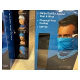 Two Mission Cooling Neck Gaiters (Blue and Black)