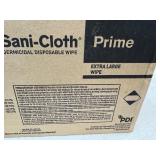 Unopened Box of Sani-Cloth Germicidal Disposable Wipes. 6 containers with 70 wipes per container