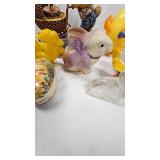 Assorted Easter Lot, Cardboard Eggs and Paper Mache Rabiit(1949)