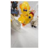 Assorted Easter Lot, Cardboard Eggs and Paper Mache Rabiit(1949)