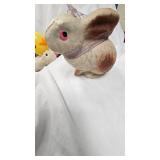 Assorted Easter Lot, Cardboard Eggs and Paper Mache Rabiit(1949)