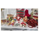 Assorted Vintage Christmas Lot with Paper Mache Santa