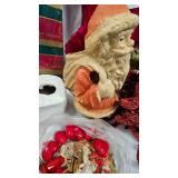Assorted Vintage Christmas Lot with Paper Mache Santa