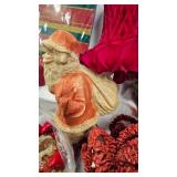 Assorted Vintage Christmas Lot with Paper Mache Santa