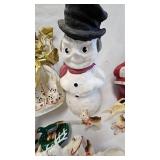 Assorted Vintage Christmas Lot with Paper Mache Santa/Snowman