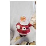 Assorted Vintage Christmas Lot with Paper Mache Santa/Snowman