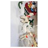 Assorted Vintage Christmas Lot with Paper Mache Santa/Snowman