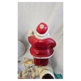 Assorted Vintage Christmas Lot with Paper Mache Santa/Snowman