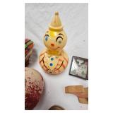 Spin Top, Roly Poly Toys, Wood Movable Kangaroo, Hand Games Lot