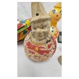 Spin Top, Roly Poly Toys, Wood Movable Kangaroo, Hand Games Lot