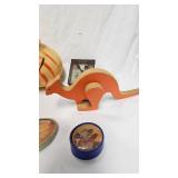Spin Top, Roly Poly Toys, Wood Movable Kangaroo, Hand Games Lot