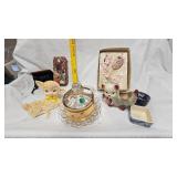 Assorted Vintage, Rubber Lamb, Butter Dish,  Planter, Doll Comb/Brush Set