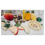 Vintage Honeycomb Fuit Decorations, Child