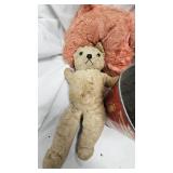 Vintage Wheel of Fortune Game, Hanna Barbara Litho Pail, and Stuffed Anmals