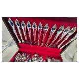 Oneida Stainless Silverware Set As Shown with Drawer Trays